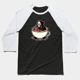 grim reaper soaking in coffee Baseball T-Shirt